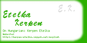 etelka kerpen business card